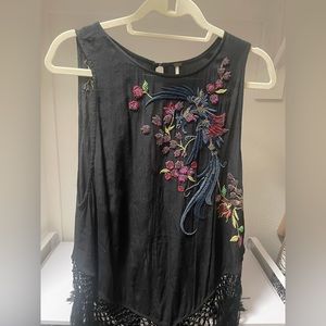 Free People Love Birds Fringe Top